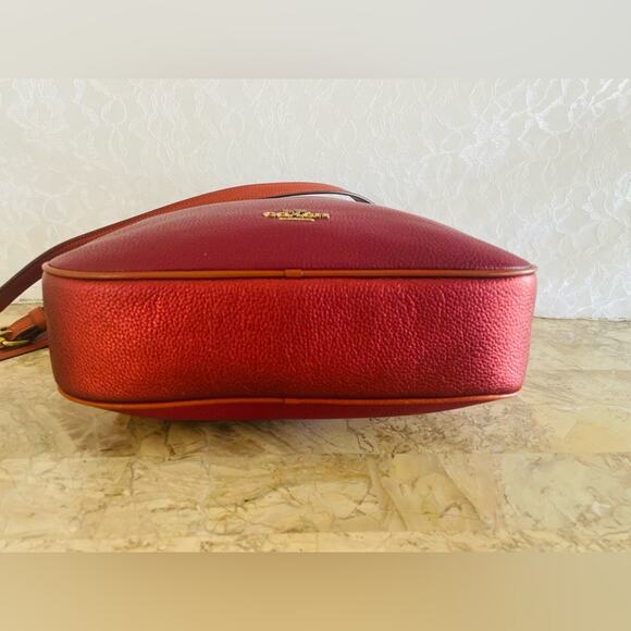 Coach Red metallic rust leather Crossbody Bag - Picture 8 of 12